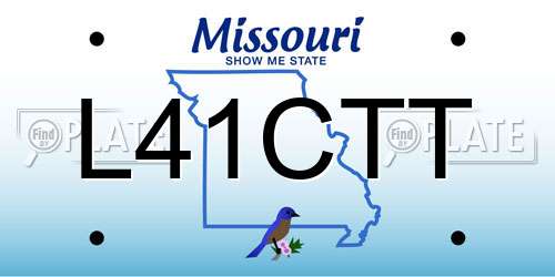 L41CTT Missouri License Plate