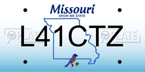 L41CTZ Missouri License Plate