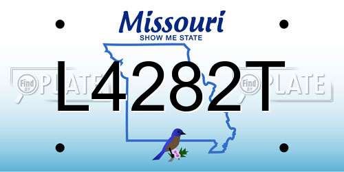 L4282T Missouri License Plate