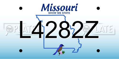 L4282Z Missouri License Plate