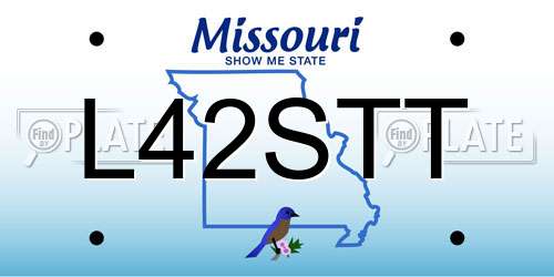 L42STT Missouri License Plate