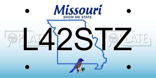 L42STZ Missouri License Plate