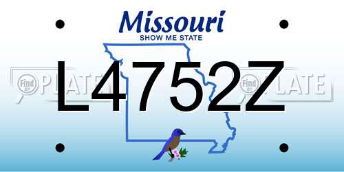 L4752Z Missouri License Plate