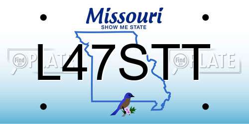 L47STT Missouri License Plate