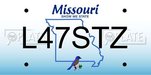 L47STZ Missouri License Plate