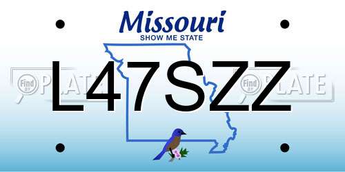 L47SZZ Missouri License Plate