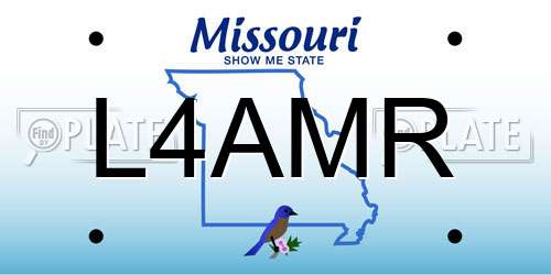 L4AMR Missouri License Plate