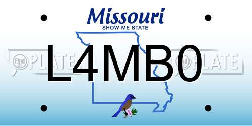 L4MB0 Missouri License Plate
