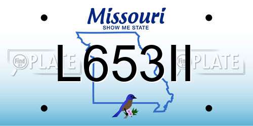 L653II Missouri License Plate