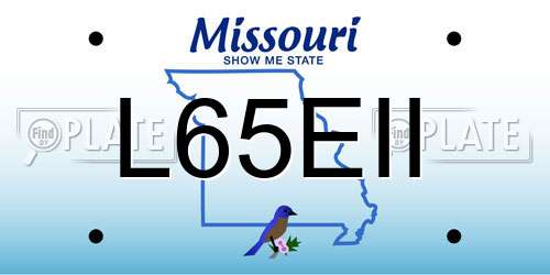 L65EII Missouri License Plate