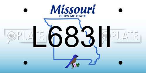 L683II Missouri License Plate