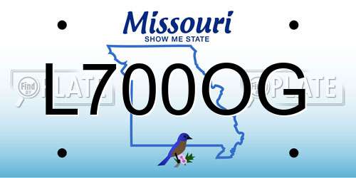 L700OG Missouri License Plate