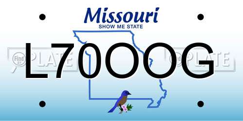 L70OOG Missouri License Plate