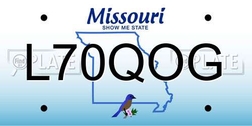 L70QOG Missouri License Plate