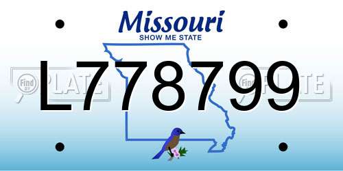 L778799 Missouri License Plate