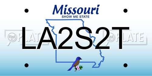 LA2S2T Missouri License Plate