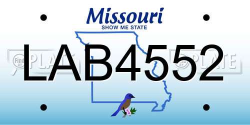 LAB4552 Missouri License Plate