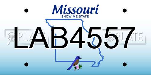 LAB4557 Missouri License Plate