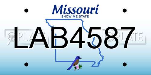 LAB4587 Missouri License Plate