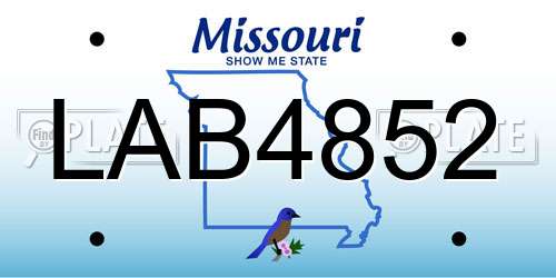 LAB4852 Missouri License Plate