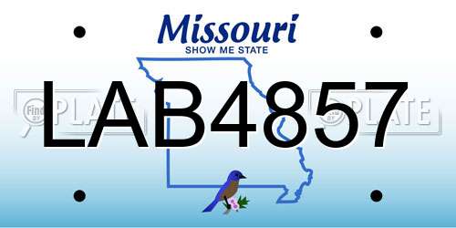 LAB4857 Missouri License Plate