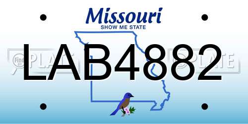 LAB4882 Missouri License Plate