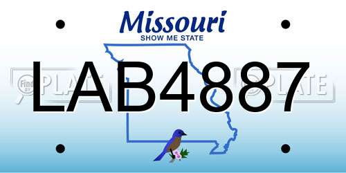 LAB4887 Missouri License Plate