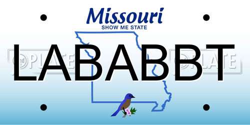 LABABBT Missouri License Plate