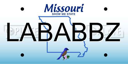 LABABBZ Missouri License Plate