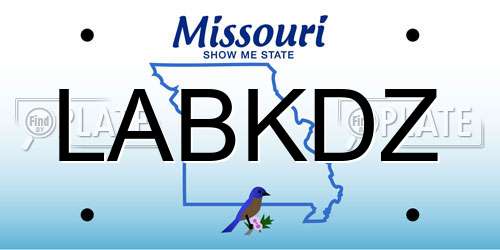 LABKDZ Missouri License Plate