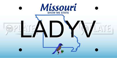 LADYV Missouri License Plate