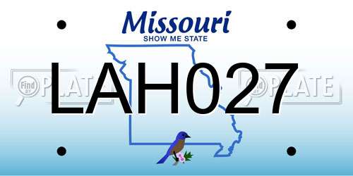 LAH027 Missouri License Plate