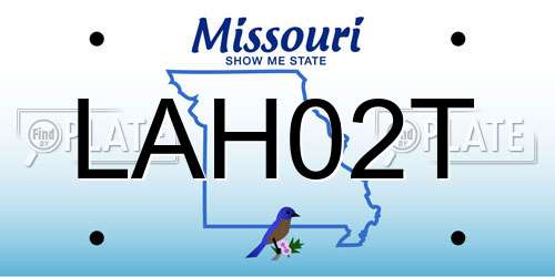 LAH02T Missouri License Plate