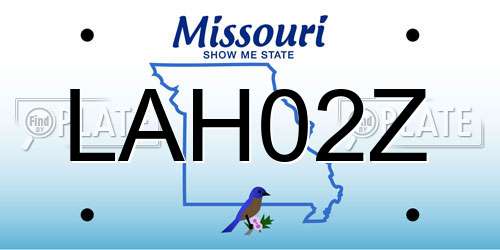 LAH02Z Missouri License Plate