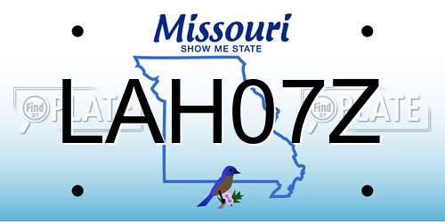 LAH07Z Missouri License Plate