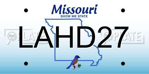 LAHD27 Missouri License Plate