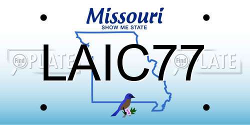 LAIC77 Missouri License Plate