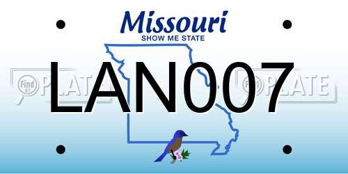LAN007 Missouri License Plate
