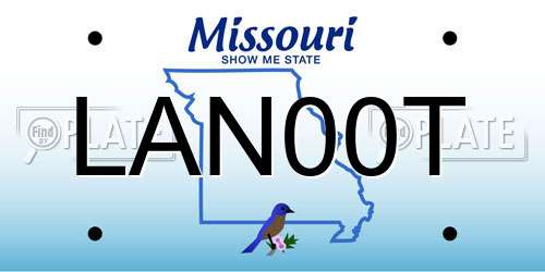 LAN00T Missouri License Plate