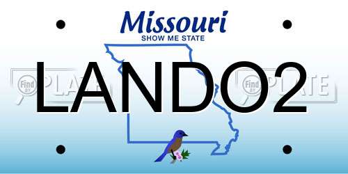 LANDO2 Missouri License Plate