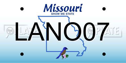 LANO07 Missouri License Plate