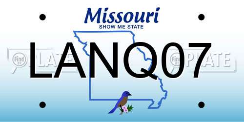 LANQ07 Missouri License Plate
