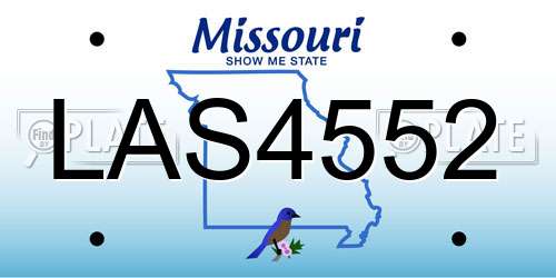 LAS4552 Missouri License Plate