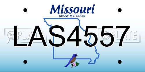 LAS4557 Missouri License Plate