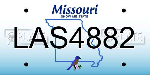 LAS4882 Missouri License Plate