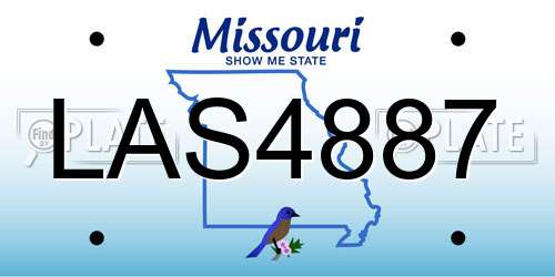LAS4887 Missouri License Plate