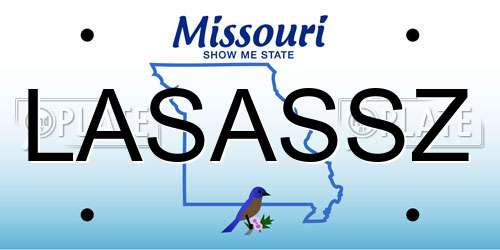 LASASSZ Missouri License Plate