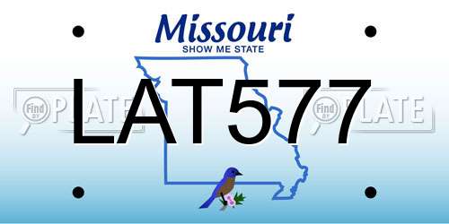 LAT577 Missouri License Plate