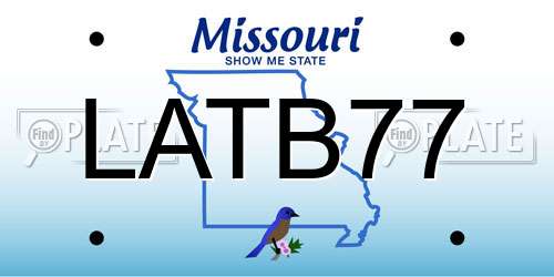 LATB77 Missouri License Plate