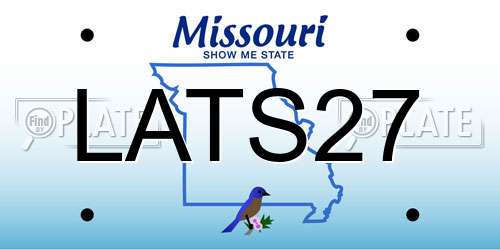 LATS27 Missouri License Plate